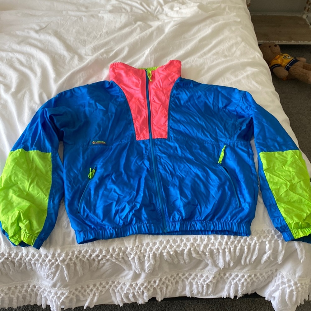 Large vintage Columbia windbreaker
